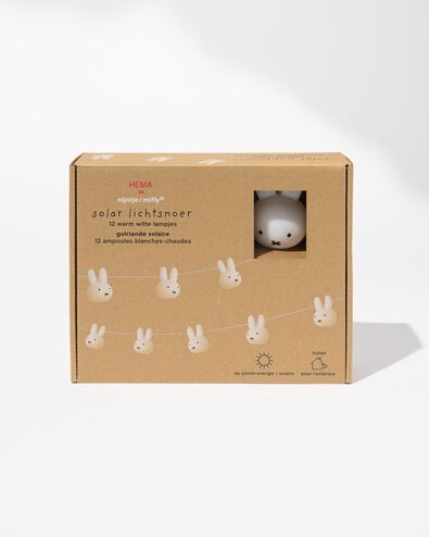 guirlande lumineuse miffy solaire 5,4 m avec 12 lampions blanc chaud - 60470003 - HEMA